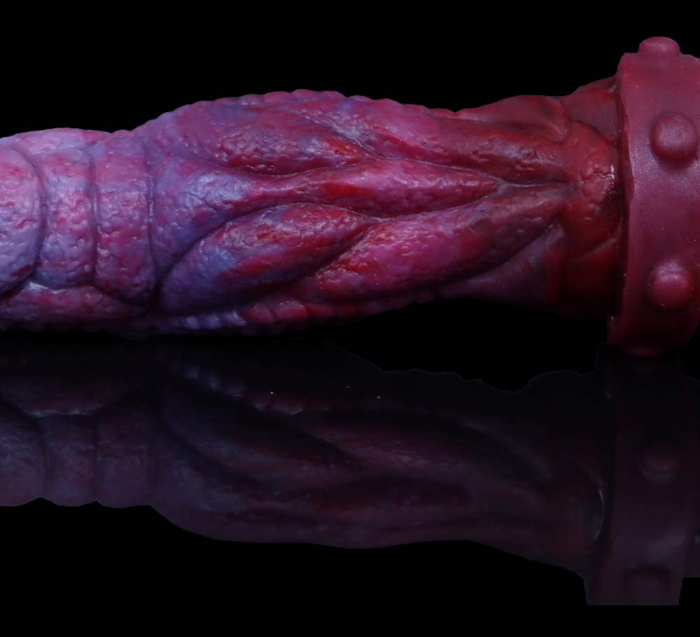 Double-headed penis. The wildly textured lines of the shaped... FAAK - Strong Muscles Double Dildo - Magic Dragon photo-11