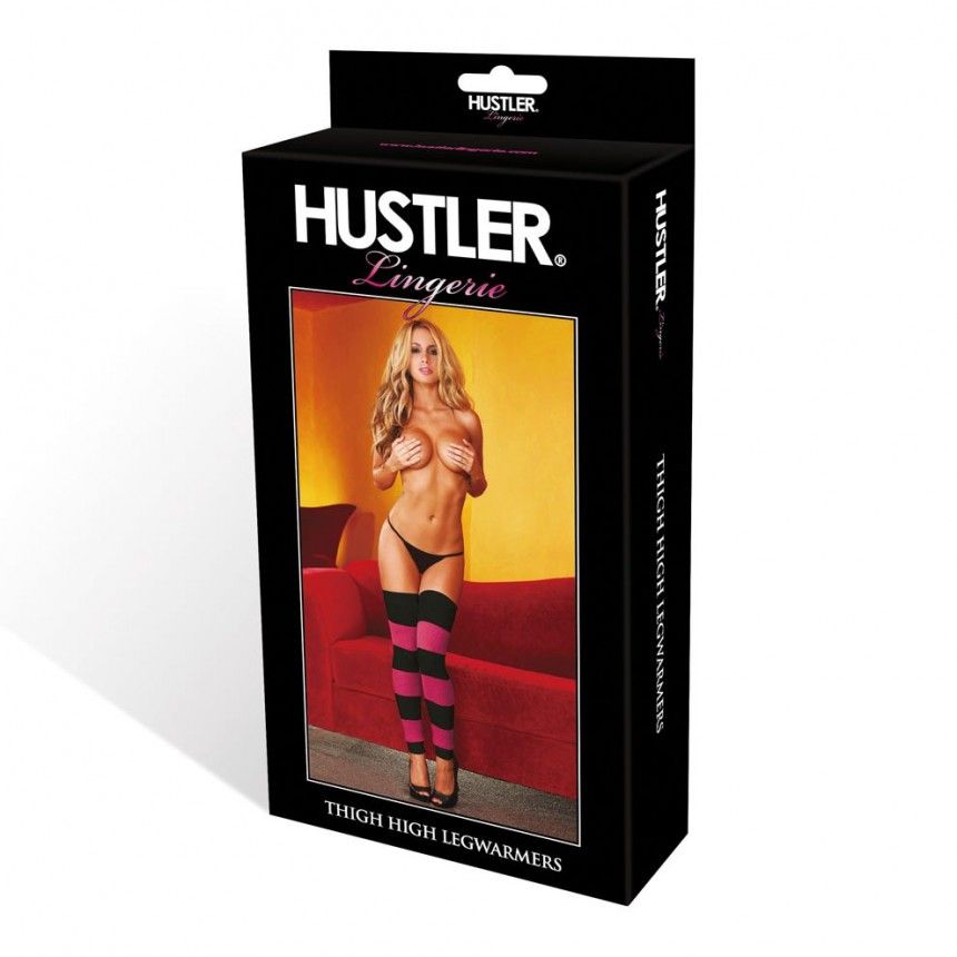 Even though they're called "Leg Warmers," thes... Hustler - Leg Warmer - Pink-Black photo-5