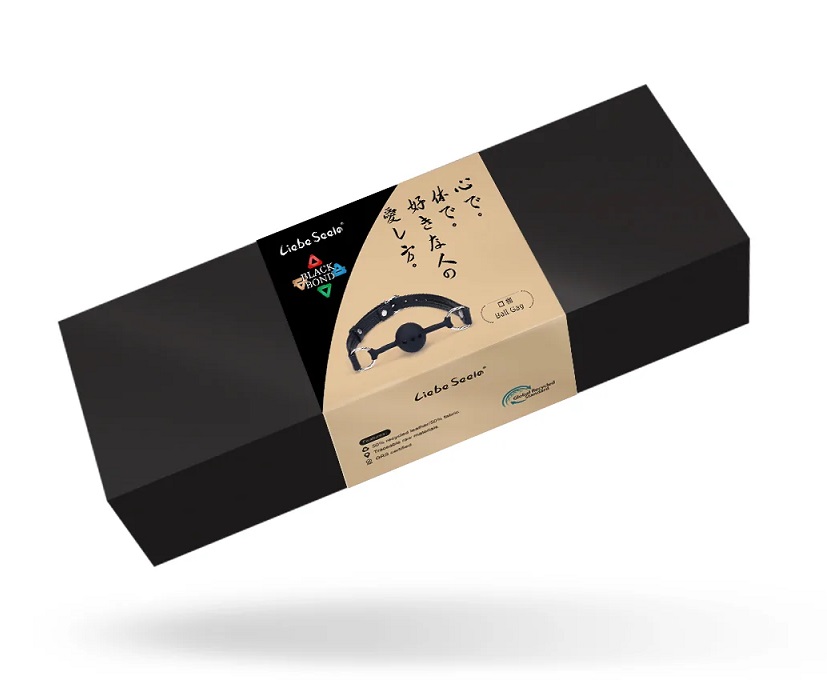 Eco-friendly material, composed of 50% recycled leather and ... Liebe Seele - Black Bond Ball Gag photo-5
