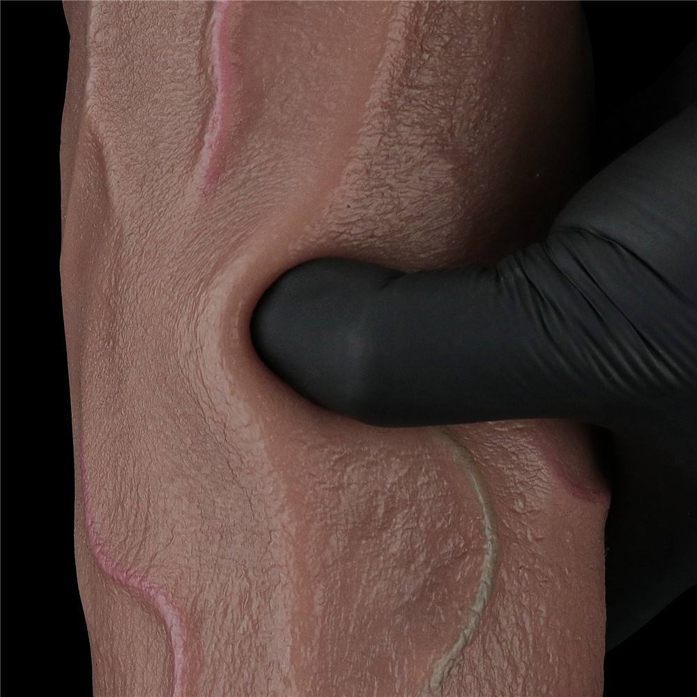 Built to deliver the most lifelike satisfaction, Love Toy Du... Lovetoy - 12" XXL Dual Layered Cock - Brown photo-2