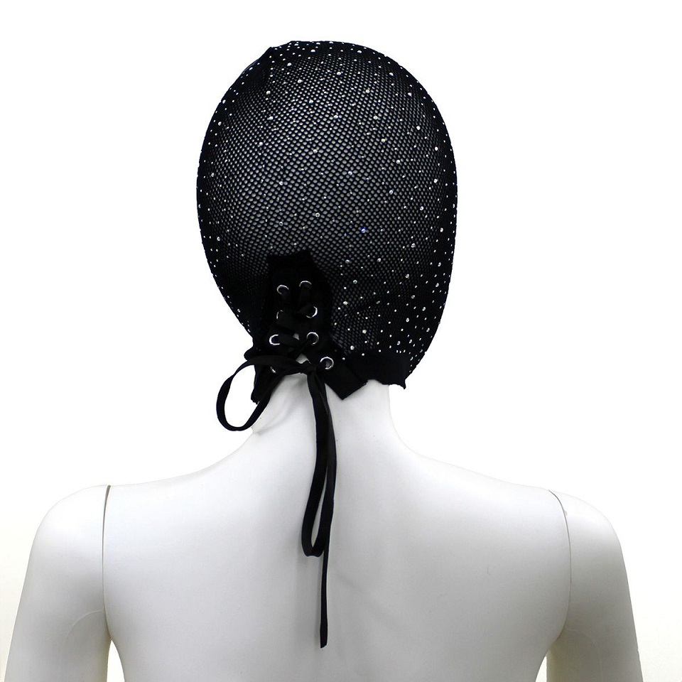 Introducing our Lace Hood with Shiny Diamonds – an exquisite... Kiotos - Diamonds Lace Hood - Black photo-2