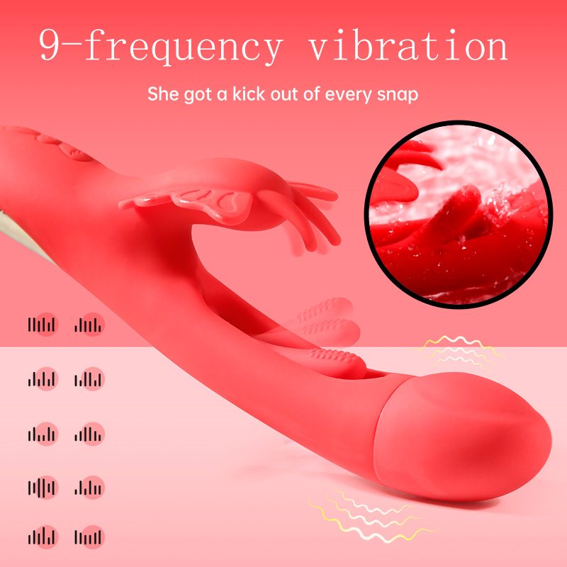 Secwell designed this product as a vibrator with ... Secwell - Butterfly Flicking Rabbit Vibrator - Red photo-2