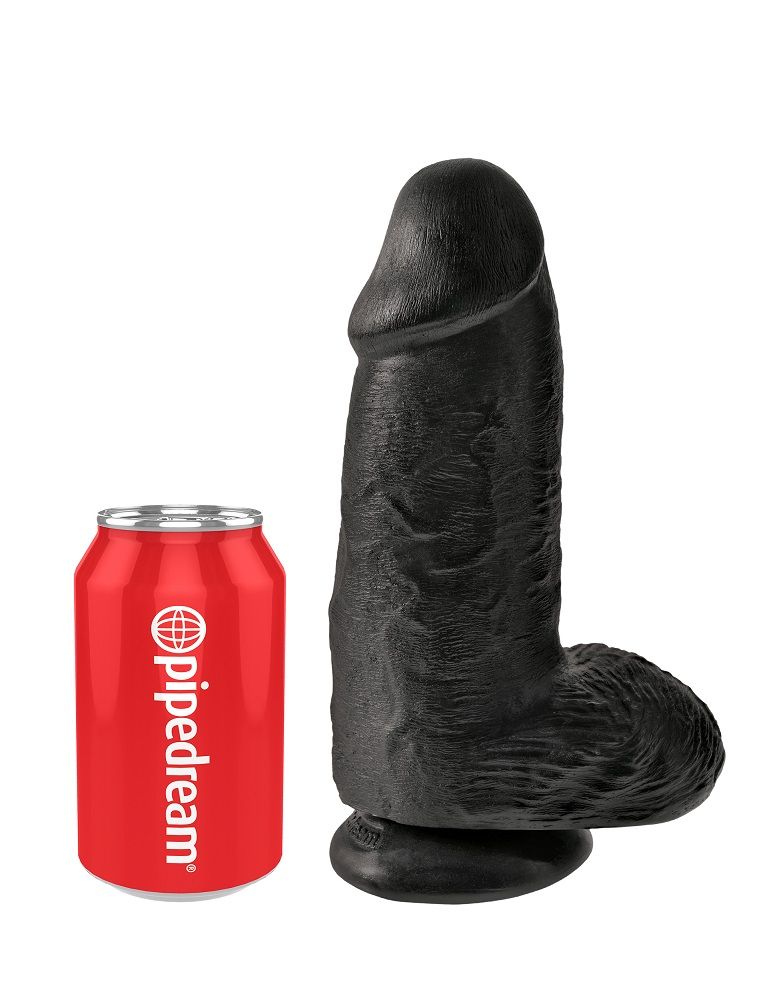 Do you want your first dildo to look and feel just like the ... King Cock - Chubby - Black photo-6