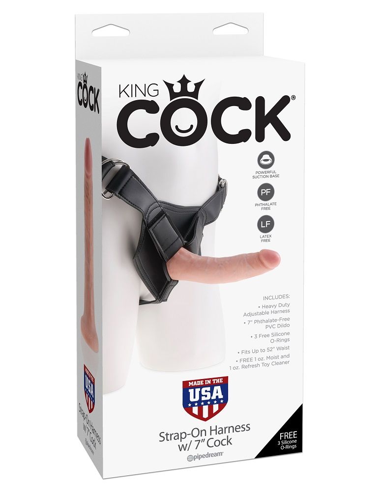 When you want your first strap-on to look and feel just like... King Cock - Strap-On Harness 7″ Cock - Flesh photo-8