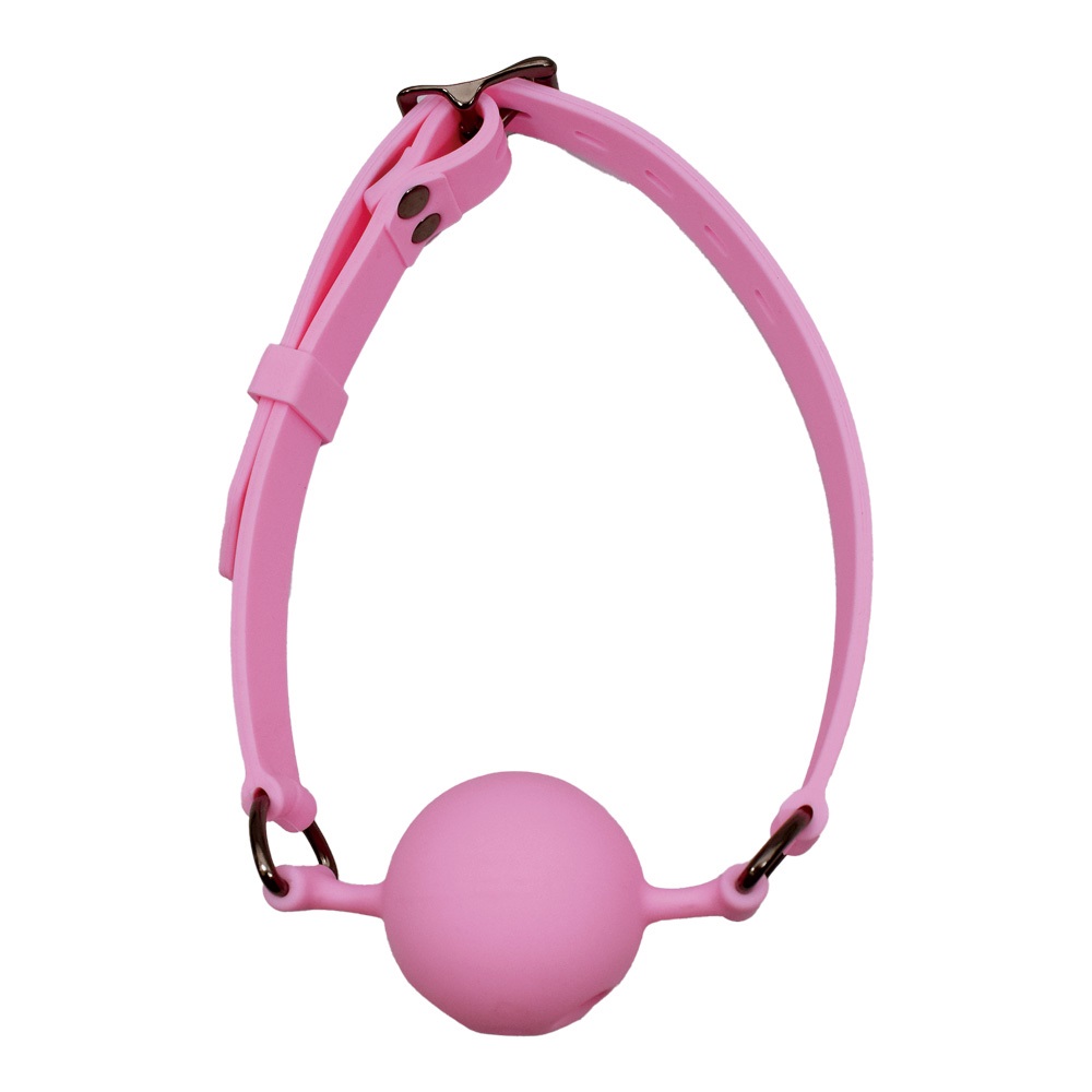 SM silicone ball gag it's indispensable in SM play, even... T-Best - SM Breathable Ball Gag - Pink photo-2