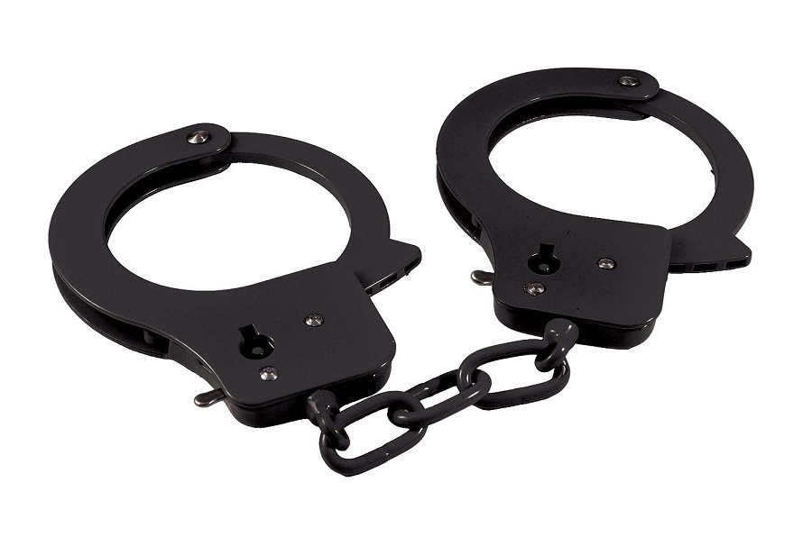 Sinful Metal Cuffs with Keys & Love Rope are your ticket to ... Nasstoys - Sinful Metal Hand Cuffs w Rope - Black photo-2