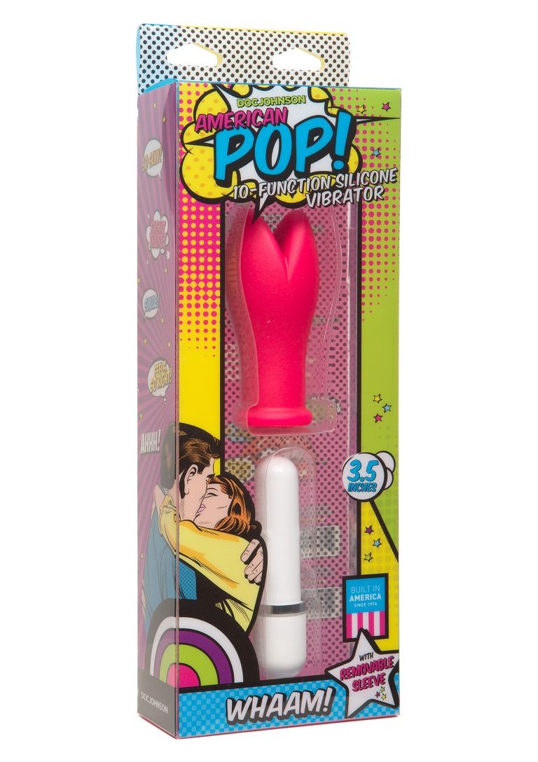 Whaam! 10 function vibe with removable sleeve from American ... Doc Johnson - Whaam! 10 Function Vibrator - Pink photo-2