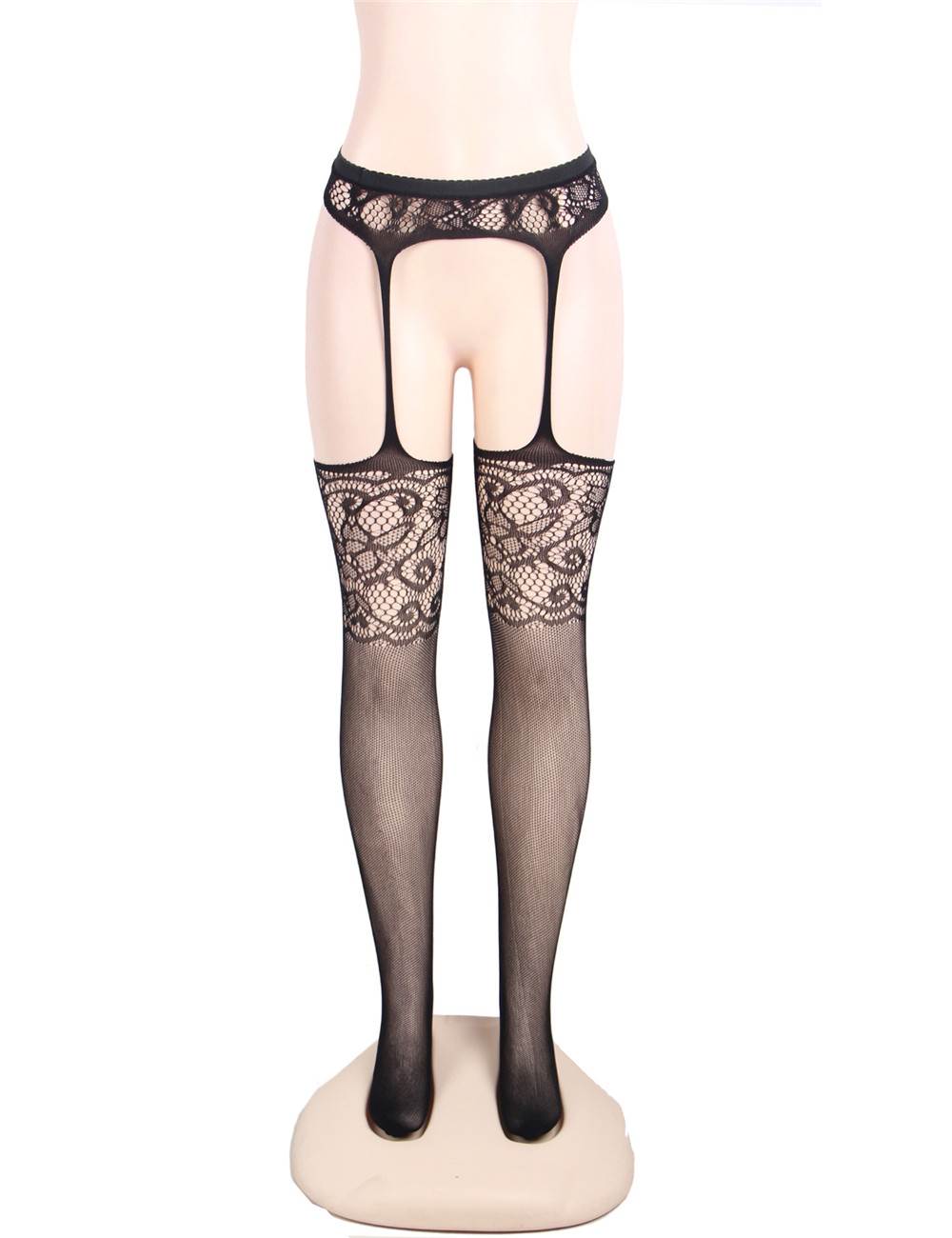 Seamless suspender black stocking
Material  ... Ohyeah - Suspender Stocking - Black - M photo-3