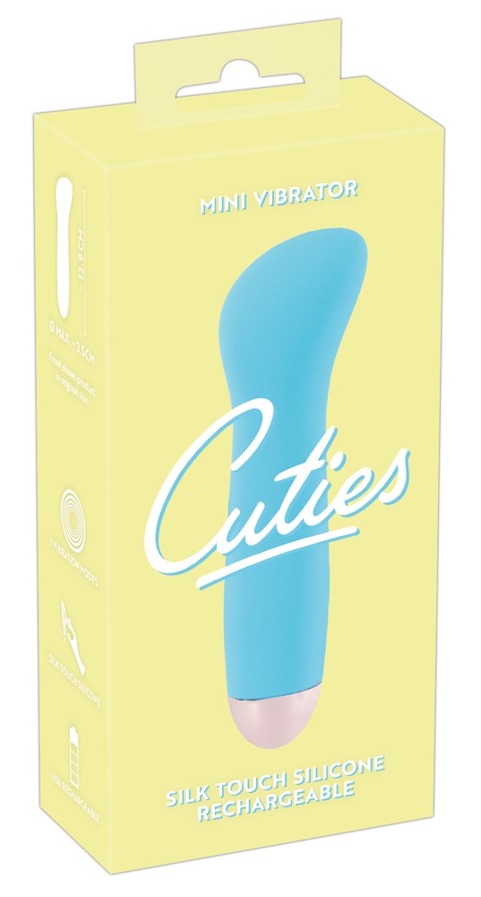 Blue mini vibrator with a concave indentation on the shaft. ... Cuties - G-Spot Mini Vibrator - Blue photo-7