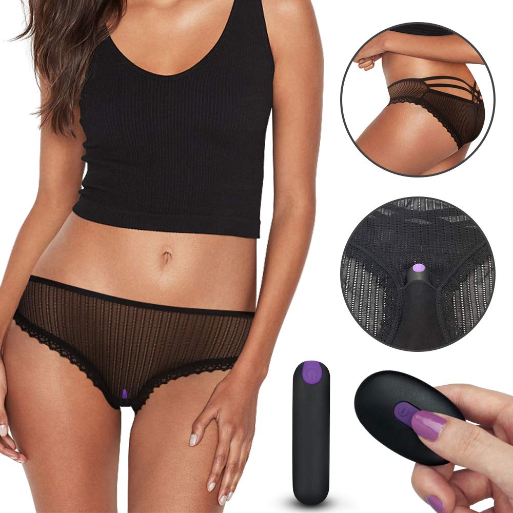 This completely Remote controlled rechargeable vibrating lac... Lovetoy - IJOY Vibro Panties - Black photo-3