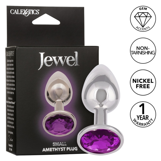 Introducing the Jewel Small Amethyst Plug, a mesmerizing and... CEN - Jewel Amethyst Anal Plug S - Purple photo-7