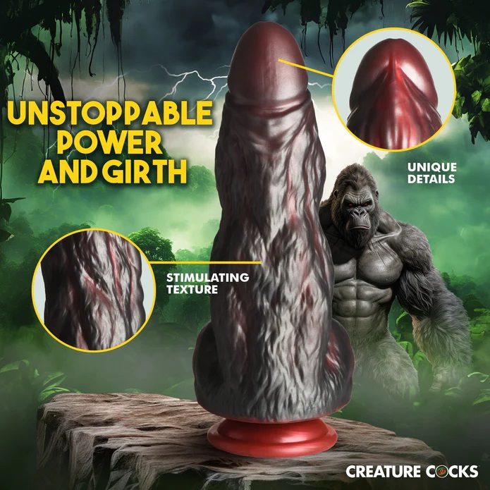 Dive into your wildest fantasies with the King Kong Dildo! T... Creature Cocks - King Kong Dildo - Black/Red photo-3