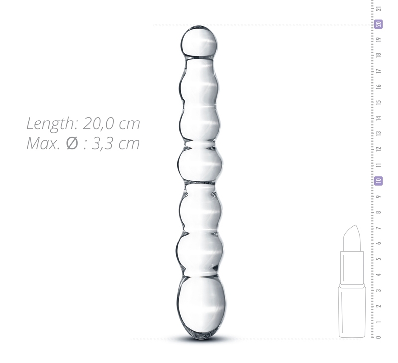 This beaded dildo is indispensable in every nightstand. The ... Gildo - Glass Dildo No. 19 - Clear photo-4