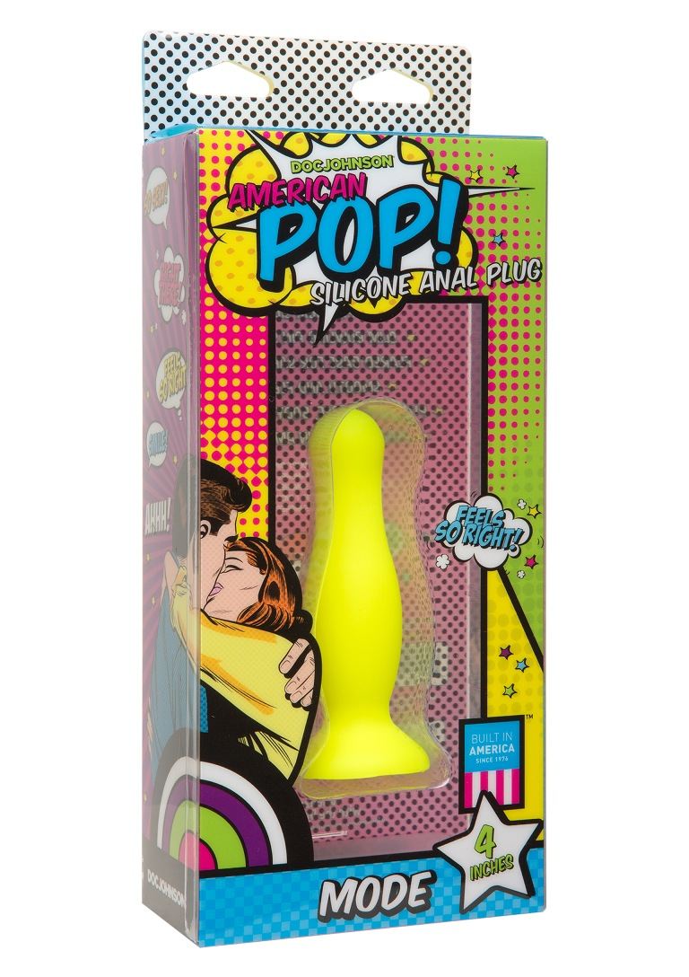 American Pop series from Doc Johnson represents Mode Anal pl... Doc Johnson - 4" Mode Anal Plug - Yellow photo-2