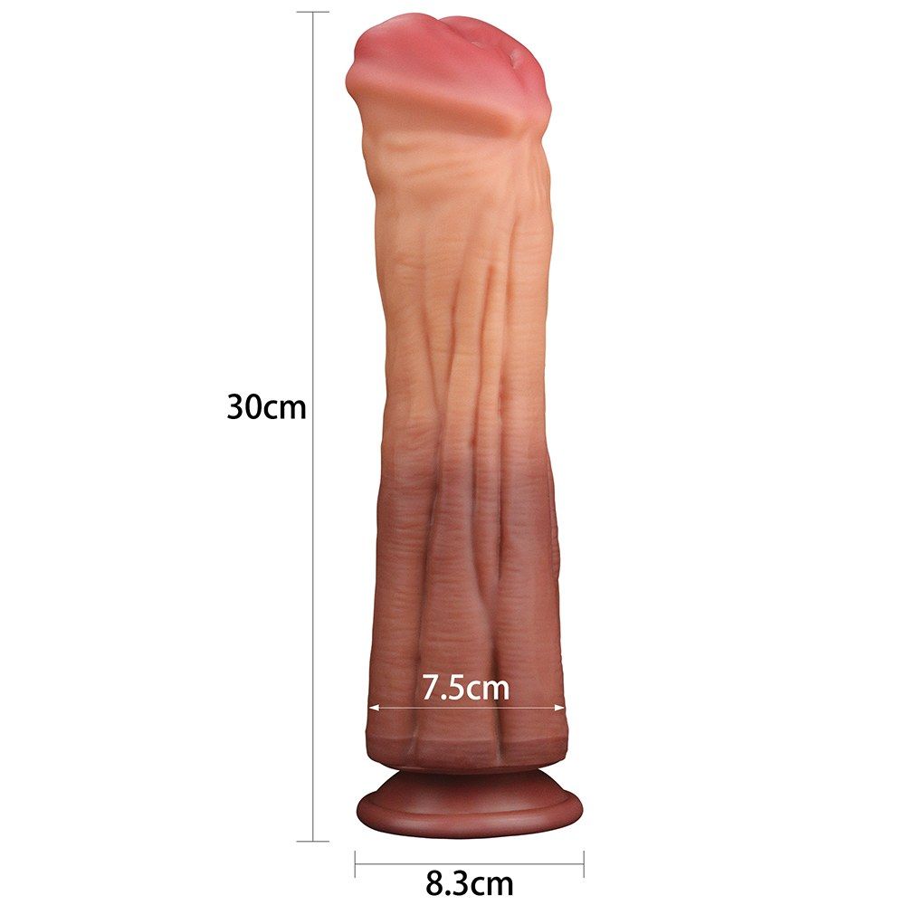 Built to deliver the most lifelike satisfaction, Love Toy Ki... Lovetoy - 12'' Dual Layered King Sized Cock photo-18