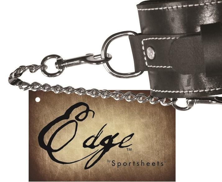 Cowhide leather
Nickel free metal
Handcrafted in the USA
Adj... Sportsheets - Edge Leather Arm Restraints - Black photo-3