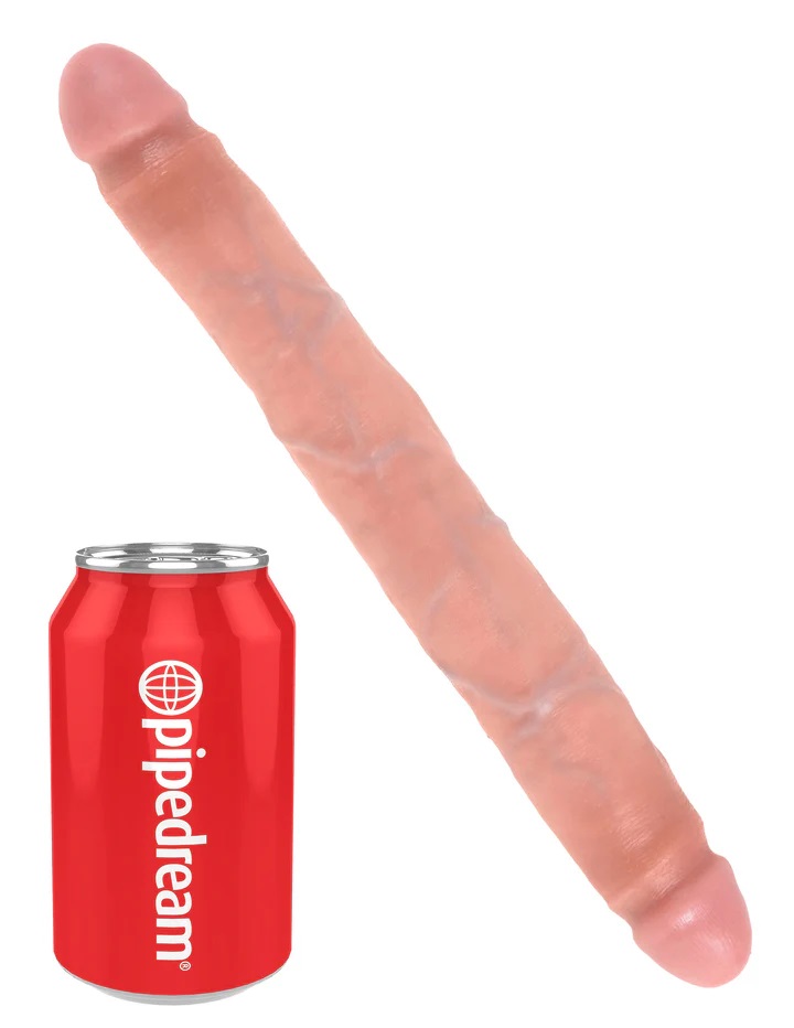 Do you want your first dildo to look and feel just like the ... King Cock - 12" Slim Double Cock - Flesh photo-3