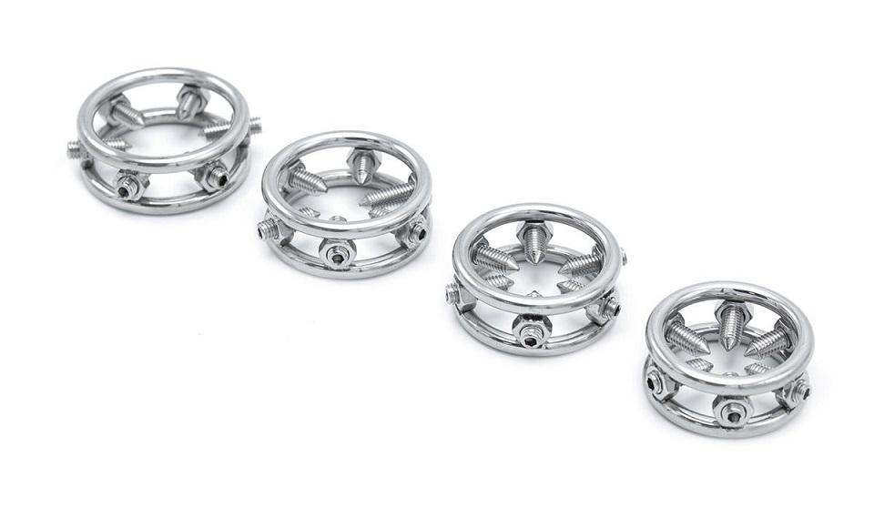 This steel glans penis ring is not suitable for the delicate... Kiotos - Torture Glans Ring - 30mm photo-6