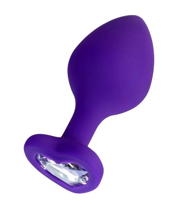 Romantic toy with a heart is a true declaration of love! Thi... ToDo - Diamond Heart Anal Plug M - Purple photo-5