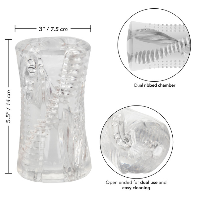 Experience the intense pleasure of the Cyclone Dual Ribbed S... CEN - Cyclone Dual Ribbed Stroker photo-10