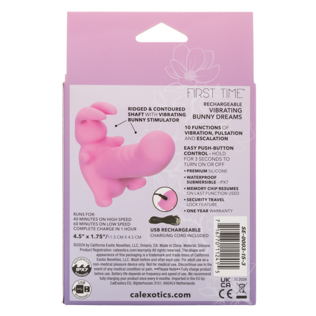 You'll always remember your pleasurable first time with ... CEN - First Time Vibro Bunny Dreams - Pink photo-7