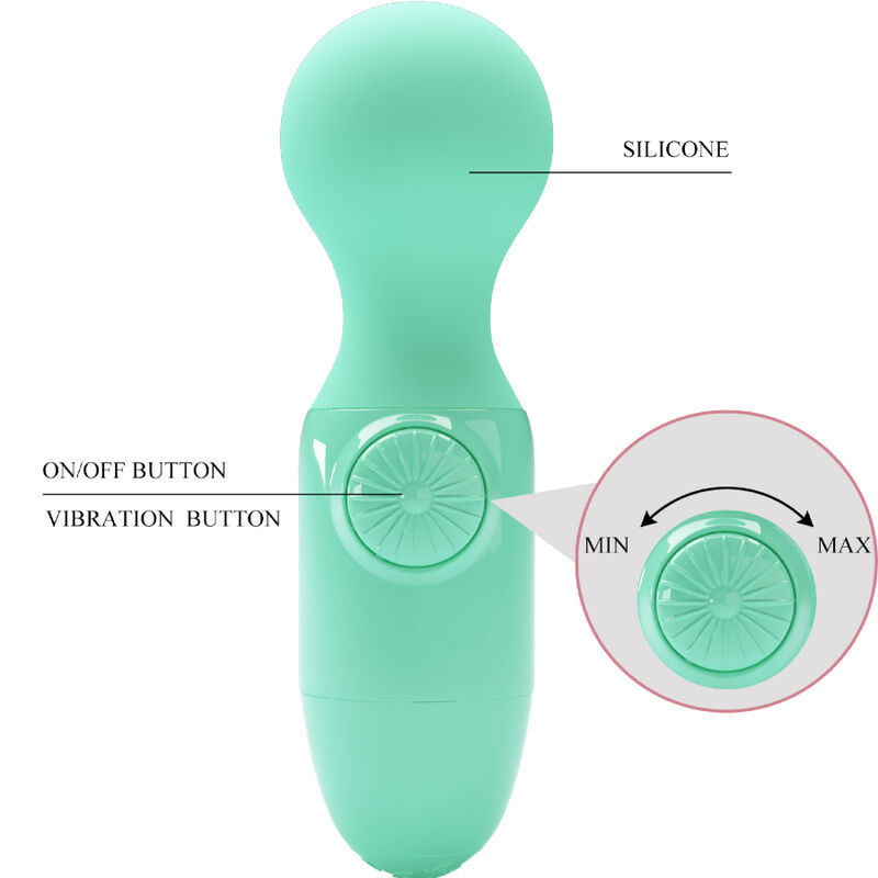 Experience the orgasmic magic of the Wonder Mini stick by Pr... Pretty Love - Little Cute Mini Massager - Green photo-7