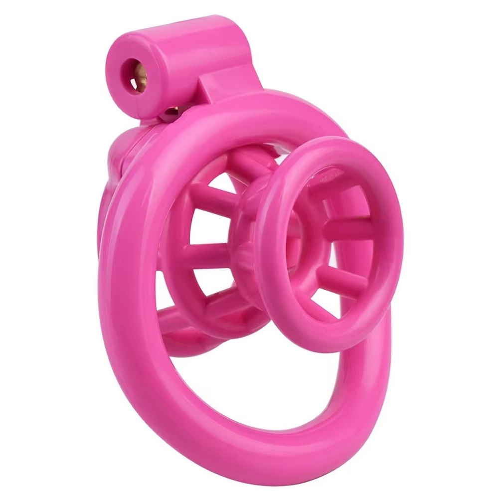 Material: 3D print resin
Size:
A Circular inside diameter: 3... FAAK - Resin Chastity Cage 217 - Pink photo-3