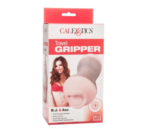 CEN - Travel Gripper 仿真后门连口交双口飞机杯 - 粉红色 照片