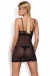 Obsessive - Wonderia Chemise & Thong - Black - S/M photo-2