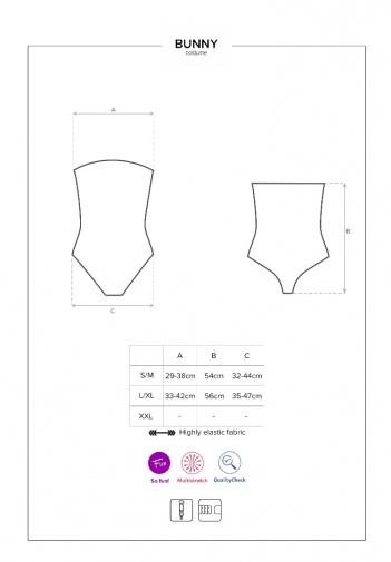 Obsessive - 兔女郎装 - 黑色 - L/XL 照片
