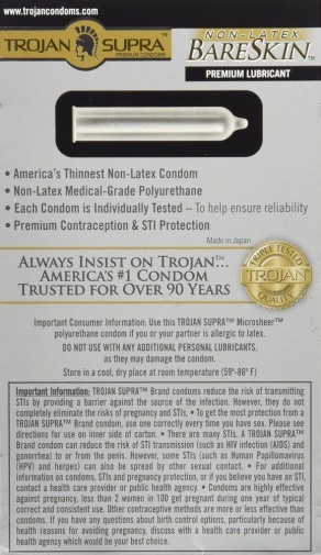 Trojan - Supra Non-latex Bareskin Condom 6's Pack photo