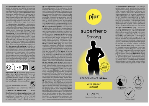 Pjur - Superhero Strong Performance Prolong Spray - 20ml photo