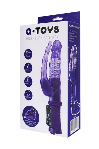 A-Toys - High-Tech Fantasy Double Vibrator - Purple photo