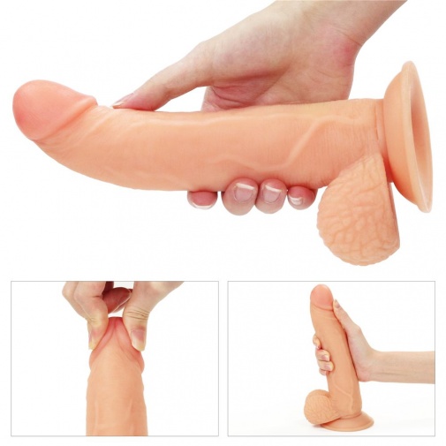 Lovetoy - 簡易穿戴式仿真震動陽具連陰囊 8.5" 照片
