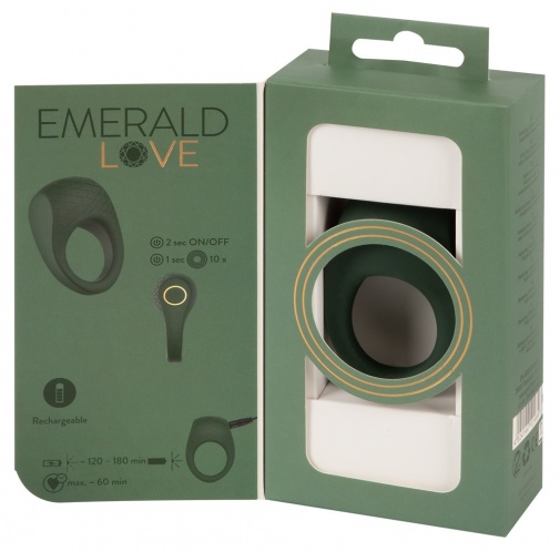 Emerald Love - 奢华阴茎环 - 绿色 照片
