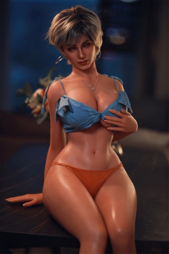 Carrie European Curvy Realistic Sex Doll, Tanned, Soft Silicone 157 cm (5’2 ft) photo