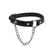 Chisa - Heart Collar w Chain - Black photo