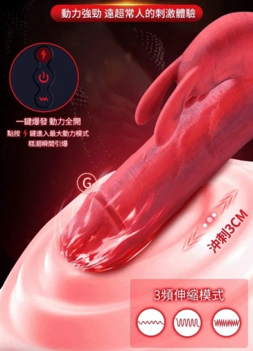 Erocome - Canismajor Pro Thrust Realistic Vibrator - Red photo