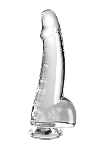 King Cock - 7.5" 透明假阳具连睾丸 照片