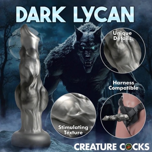 Creature Cocks - Night Prowler Dildo L - Grey 照片