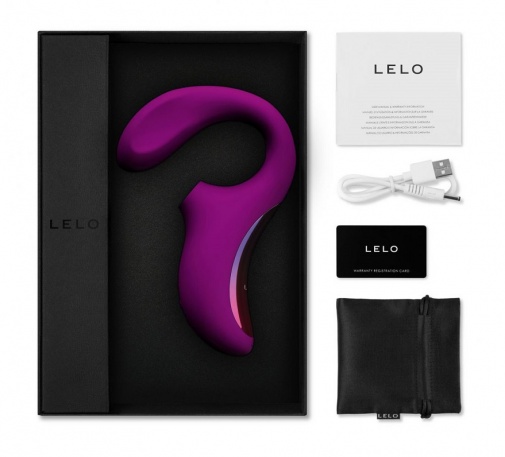Lelo - Enigma Cruise 阴蒂吸啜及G点双重刺激声波按摩器 - 深玫瑰色 照片