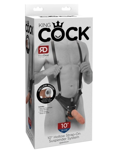 King Cock - Hollow Strap On 10" Cock - Skin photo