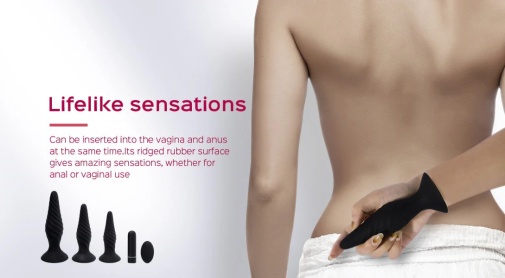 Honey Play Box - Idris Vibro Anal Plugs Set - Black photo