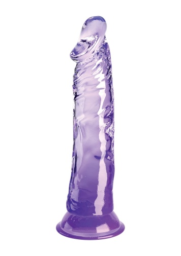 King Cock - 8" Clear Realistic Cock - Purple photo