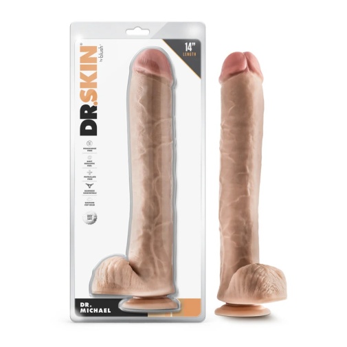 Dr. Skin - Dr. Michael 强力吸盘仿真假阳具 35cm - 肉色 照片