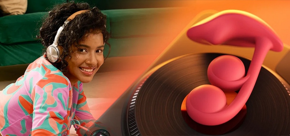 Melody’s unique design fits inside your panties and stays pe... Honey Play Box - Melody Sensing Balls App Dual Vibrator - Watermelon Red photo-5