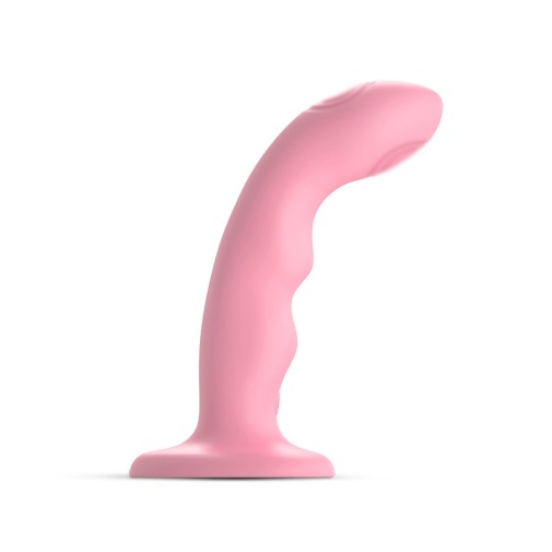 Strap-On-Me - 波浪形雙重脈動震擊假陽具 - 珊瑚粉紅色 照片