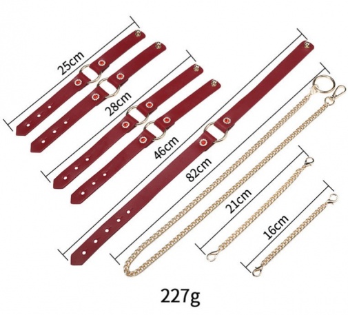 MT - Flower Stone Bondage Set - Red photo