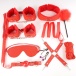 MT - Bondage Set 11pcs w Fluff - Red photo