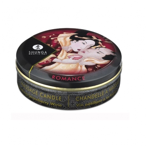 Shunga - 草莓氣泡酒味按摩蠟燭 - 30ml 照片